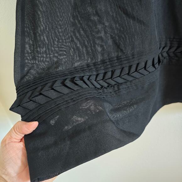 By Melane Birger Black Sheer Tunic Mini Dress EU 38 US 6 Minimalist Twee - Picture 3 of 9